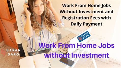 Your earnings increase with an increment in your experience. . Work from home jobs without investment daily payment with mobile in india
